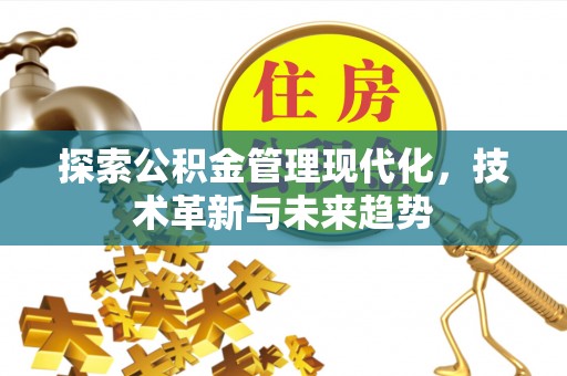 广丰探索公积金管理现代化，技术革新与未来趋势