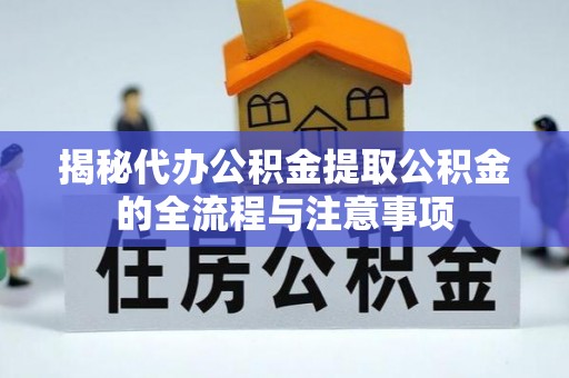 广丰揭秘代办公积金提取公积金的全流程与注意事项