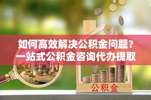 广丰如何高效解决公积金问题？一站式公积金咨询代办提取服务全解析