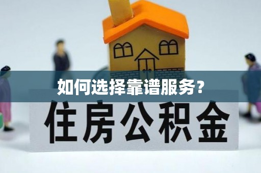 广丰如何选择靠谱服务？